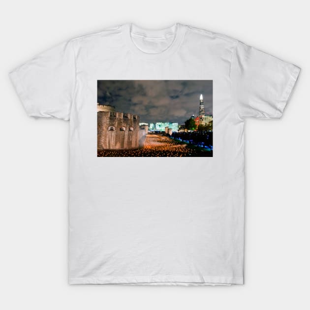 Tower of London Beyond The Deepening Shadow T-Shirt by AndyEvansPhotos